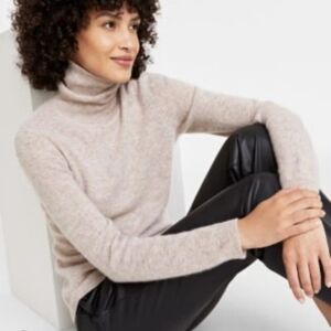 Charter Club Luxury 100% Cashmere Turtleneck Sweater Top Size L